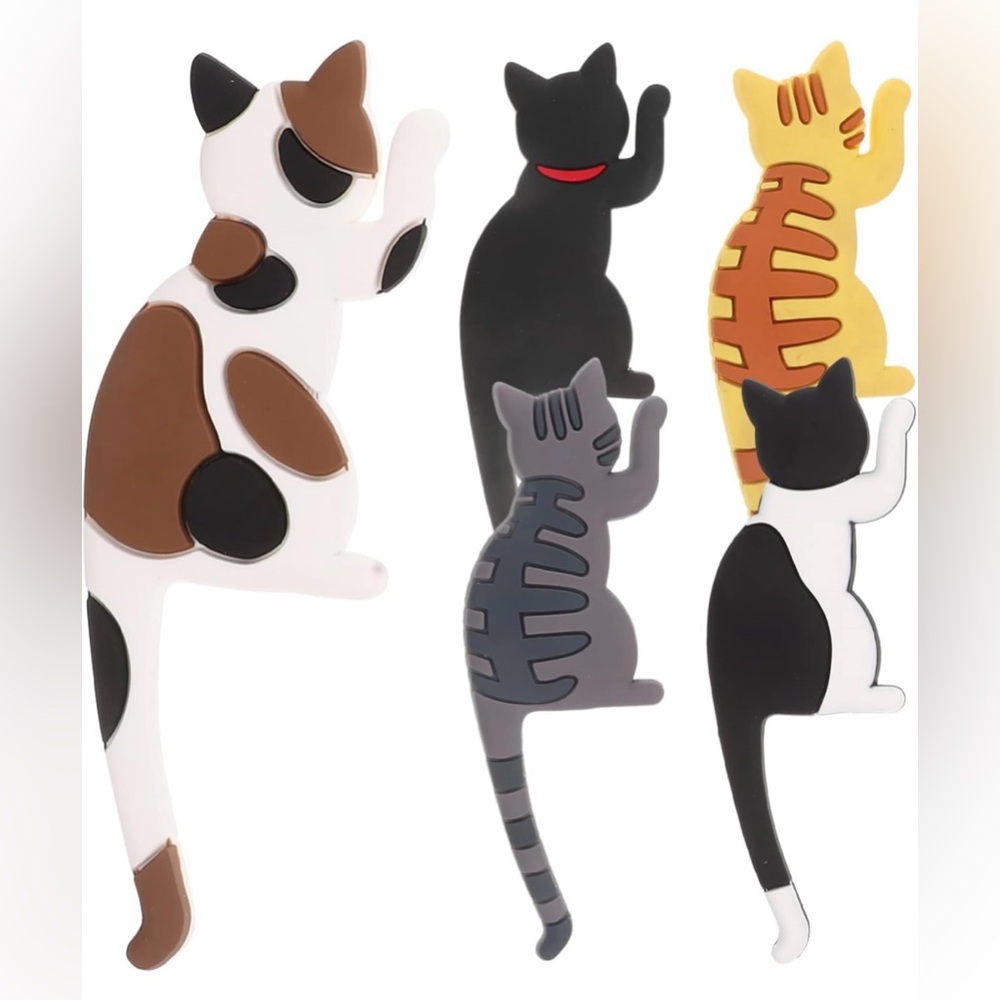 Cat Magnets - 5pcs Cute Cat Hook Magnetics